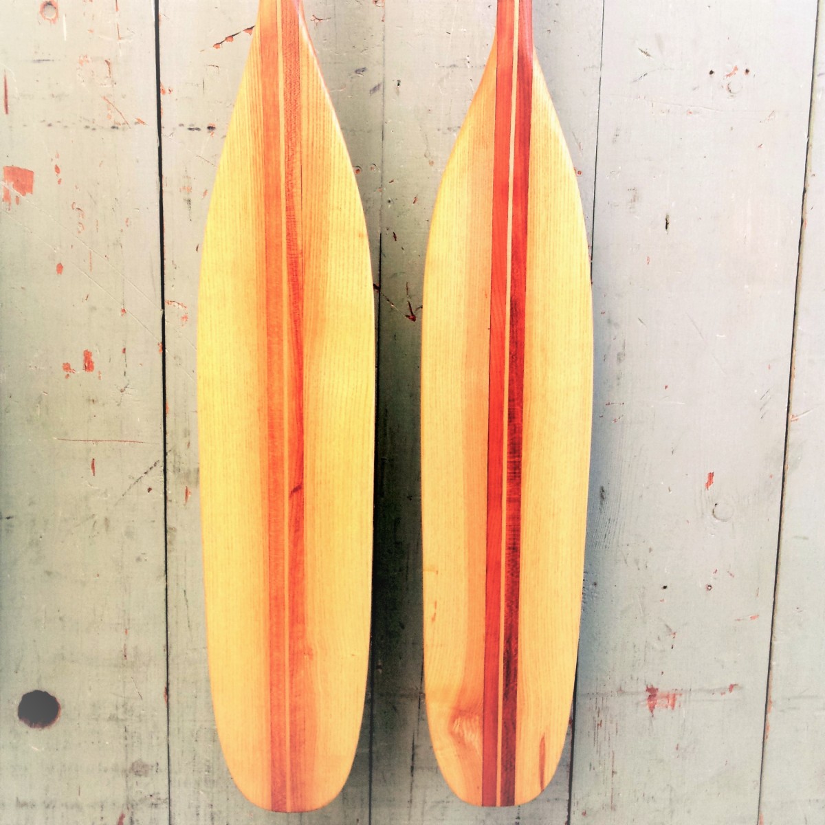 Cherry and Ash Canoe Paddles