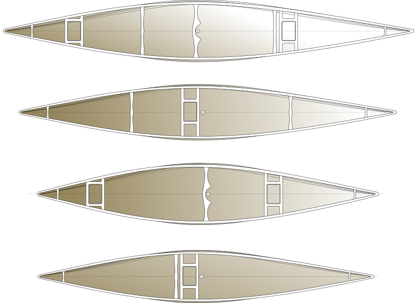 4 Stacked Canoes with Shading – 805 x 590